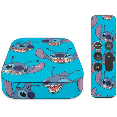 Disney Lilo and Stitch Face Expression Pattern Apple TV Skin