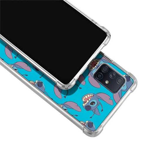 Disney Lilo and Stitch Face Expression Pattern Galaxy A51 5G Clear Case
