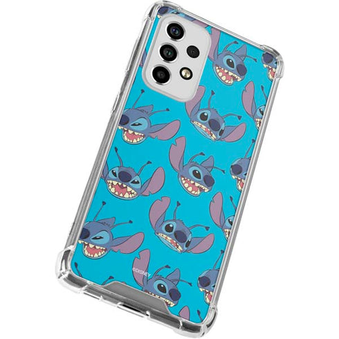 Disney Lilo and Stitch Face Expression Pattern Galaxy A53 5G Clear Case