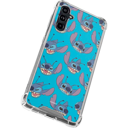 Disney Lilo and Stitch Face Expression Pattern Galaxy A54 5G Clear Case