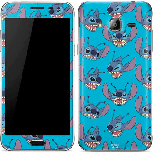 Disney Lilo and Stitch Face Expression Pattern Galaxy J3 Skin