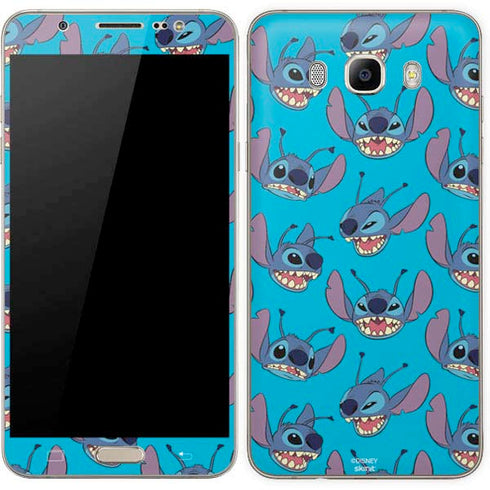 Disney Lilo and Stitch Face Expression Pattern Galaxy J7 Skin