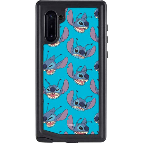 Disney Lilo and Stitch Face Expression Pattern Galaxy Note 10 Waterproof Case