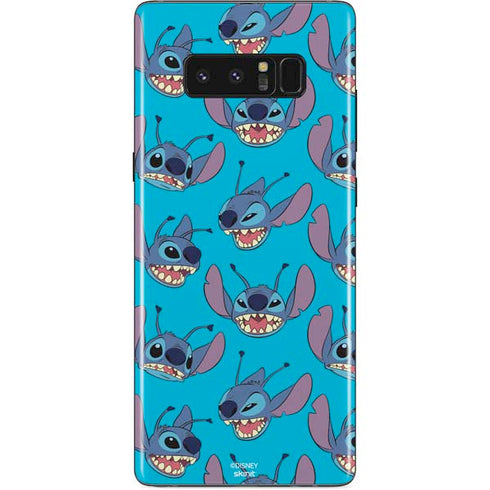 Disney Lilo and Stitch Face Expression Pattern Galaxy Note 8 Skin