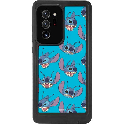 Disney Lilo and Stitch Face Expression Pattern Galaxy Note20 Ultra 5G Waterproof Case