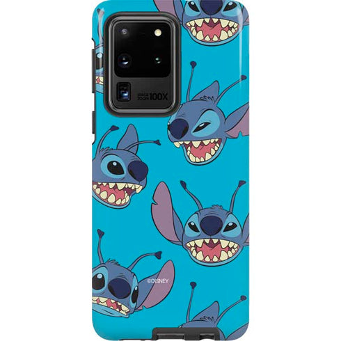 Disney Lilo and Stitch Face Expression Pattern Galaxy S20 Ultra 5G Pro Case