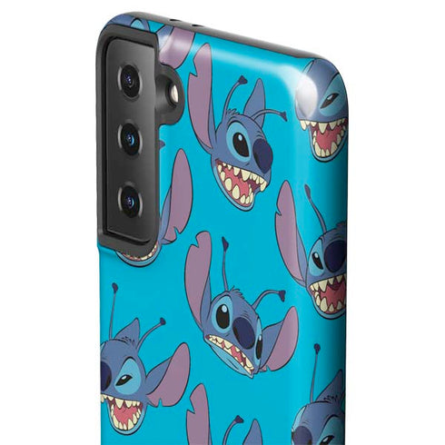 Disney Lilo and Stitch Face Expression Pattern Galaxy S21 FE Pro Case