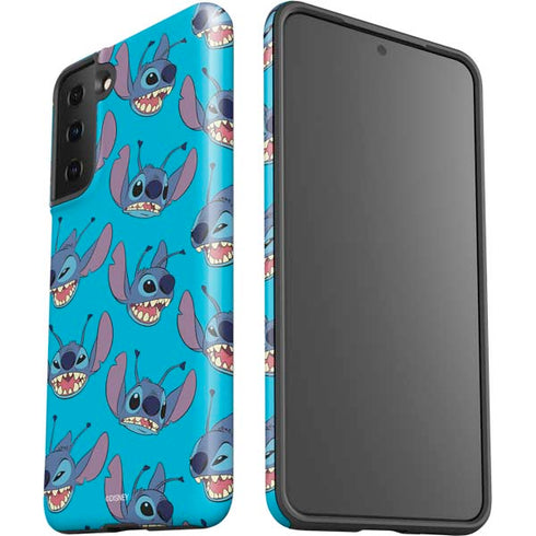 Disney Lilo and Stitch Face Expression Pattern Galaxy S21 FE Pro Case