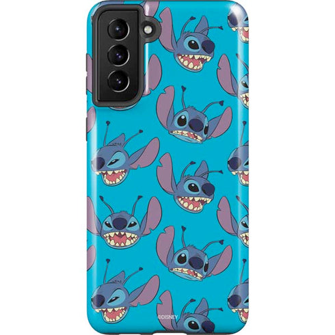 Disney Lilo and Stitch Face Expression Pattern Galaxy S21 Plus 5G Pro Case