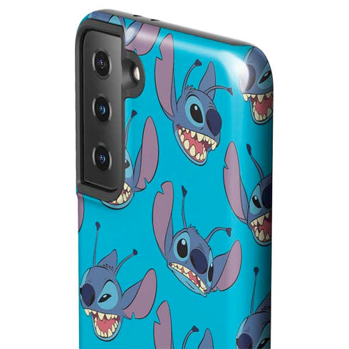 Disney Lilo and Stitch Face Expression Pattern Galaxy S21 Plus 5G Pro Case