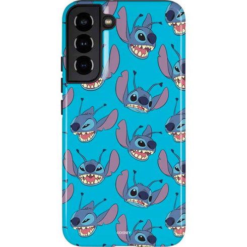Disney Lilo and Stitch Face Expression Pattern Galaxy S22 Plus Pro Case