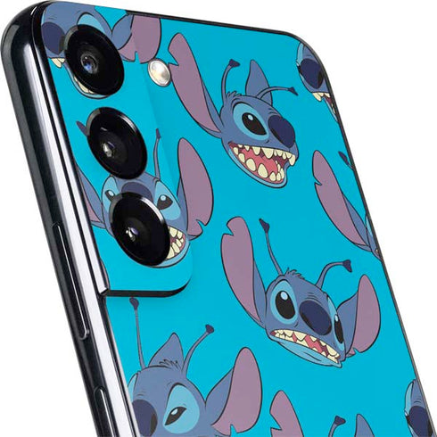 Disney Lilo and Stitch Face Expression Pattern Galaxy S22 Plus Skin
