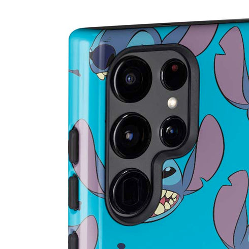 Disney Lilo and Stitch Face Expression Pattern Galaxy S22 Ultra Pro Case