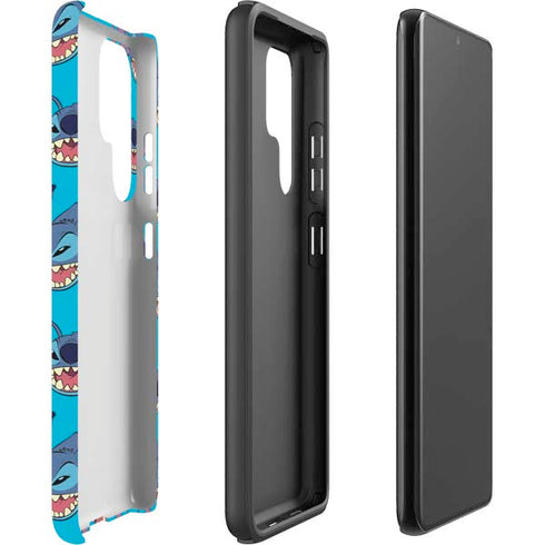 Disney Lilo and Stitch Face Expression Pattern Galaxy S22 Ultra Pro Case