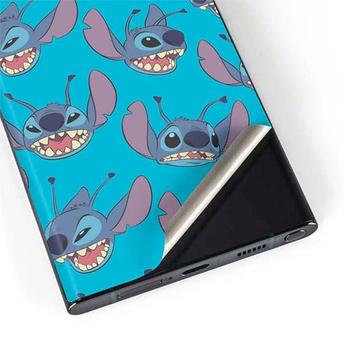 Disney Lilo and Stitch Face Expression Pattern Galaxy S22 Ultra Skin