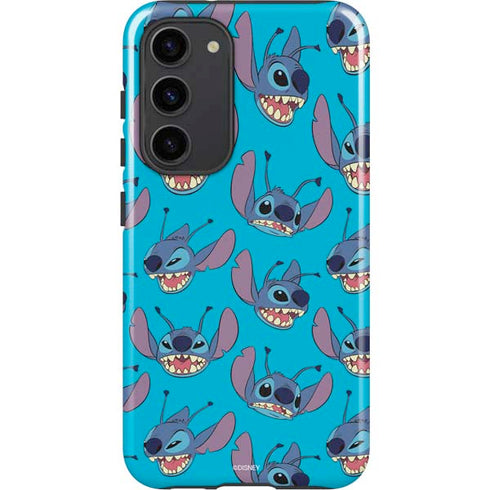 Disney Lilo and Stitch Face Expression Pattern Galaxy S23 Plus Pro Case