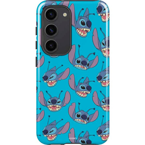 Disney Lilo and Stitch Face Expression Pattern Galaxy S23 Pro Case