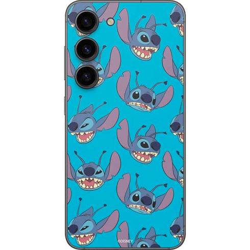 Disney Lilo and Stitch Face Expression Pattern Galaxy S23 Skin
