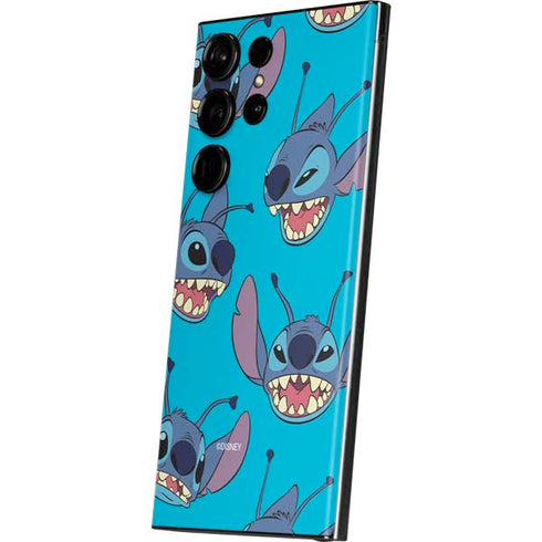 Disney Lilo and Stitch Face Expression Pattern Galaxy S23 Ultra Skin