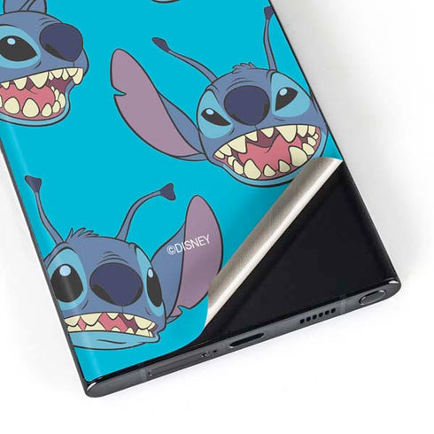 Disney Lilo and Stitch Face Expression Pattern Galaxy S23 Ultra Skin