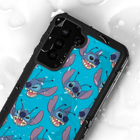 Disney Lilo and Stitch Face Expression Pattern Galaxy S23 Waterproof Case