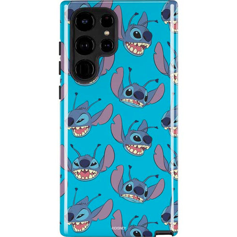 Disney Lilo and Stitch Face Expression Pattern Galaxy S24 Ultra Impact Case
