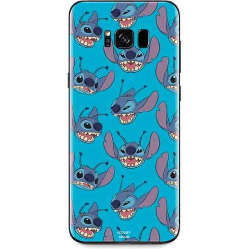 Disney Lilo and Stitch Face Expression Pattern Galaxy S8 Skin