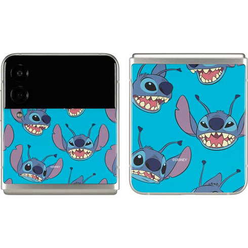 Disney Lilo and Stitch Face Expression Pattern Galaxy Z Flip3 5G Skin