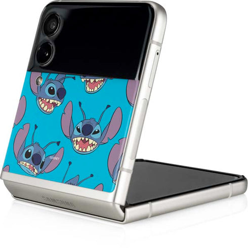 Disney Lilo and Stitch Face Expression Pattern Galaxy Z Flip4 5G Skin