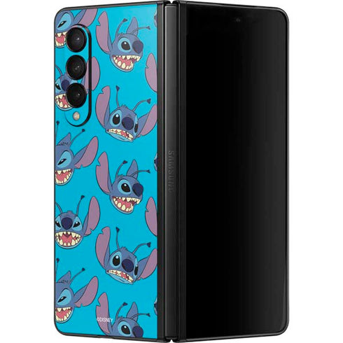 Disney Lilo and Stitch Face Expression Pattern Galaxy Z Fold3 5G Skin