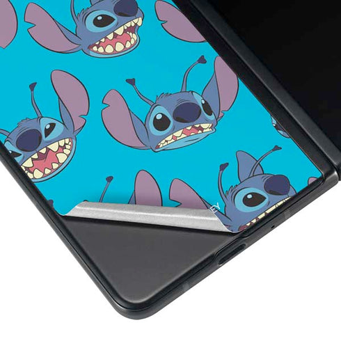 Disney Lilo and Stitch Face Expression Pattern Galaxy Z Fold3 5G Skin
