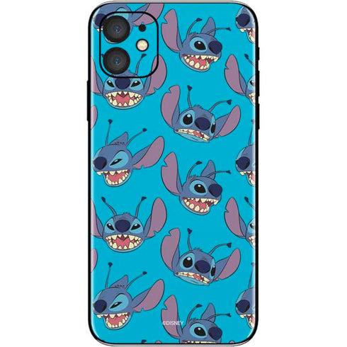 Disney Lilo and Stitch Face Expression Pattern iPhone 11 Skin