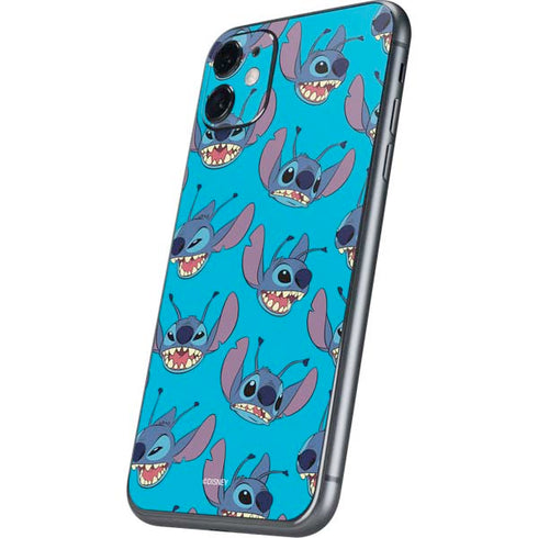Disney Lilo and Stitch Face Expression Pattern iPhone 11 Skin