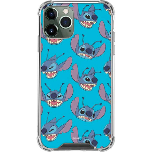 Disney Lilo and Stitch Face Expression Pattern iPhone 12 Pro Max Clear Case
