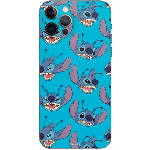 Disney Lilo and Stitch Face Expression Pattern iPhone 12 Pro Skin