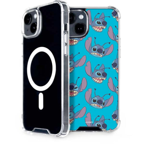 Disney Lilo and Stitch Face Expression Pattern iPhone 13 MagSafe Case