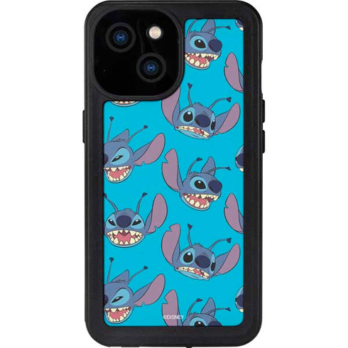Disney Lilo and Stitch Face Expression Pattern iPhone 13 Mini Waterproof Case