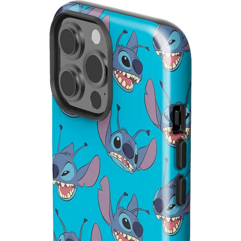 Disney Lilo and Stitch Face Expression Pattern iPhone 13 Pro Max Impact Case