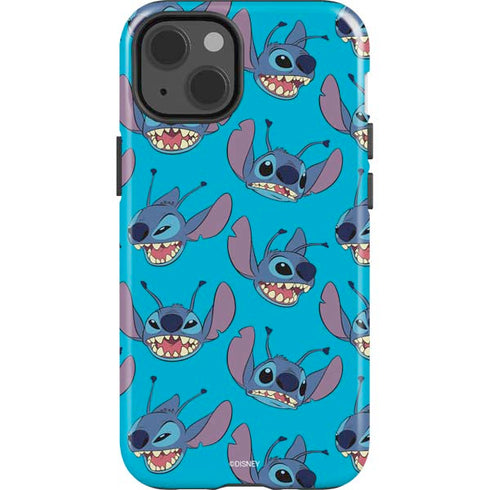 Disney Lilo and Stitch Face Expression Pattern iPhone 15 Impact Case