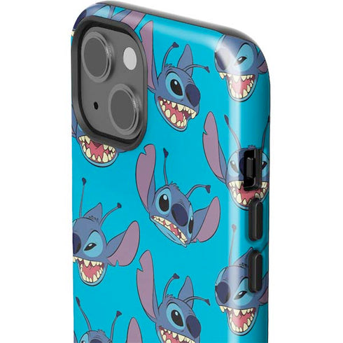 Disney Lilo and Stitch Face Expression Pattern iPhone 15 Impact Case