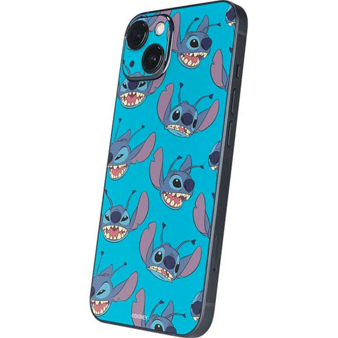 Disney Lilo and Stitch Face Expression Pattern iPhone 14 Plus Skin
