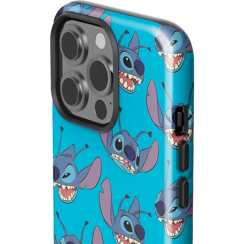 Disney Lilo and Stitch Face Expression Pattern iPhone 15 Pro Impact Case