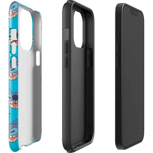 Disney Lilo and Stitch Face Expression Pattern iPhone 15 Pro Impact Case