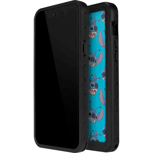 Disney Lilo and Stitch Face Expression Pattern iPhone 15 Pro Waterproof Case