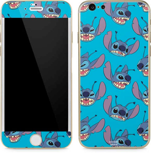 Disney Lilo and Stitch Face Expression Pattern iPhone 6/6s Skin