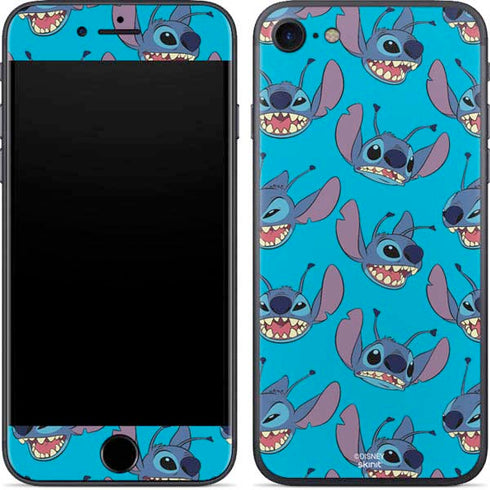 Disney Lilo and Stitch Face Expression Pattern iPhone SE (2nd & 3rd Gen) Skin