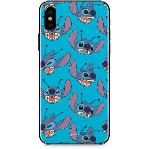 Disney Lilo and Stitch Face Expression Pattern iPhone X Skin