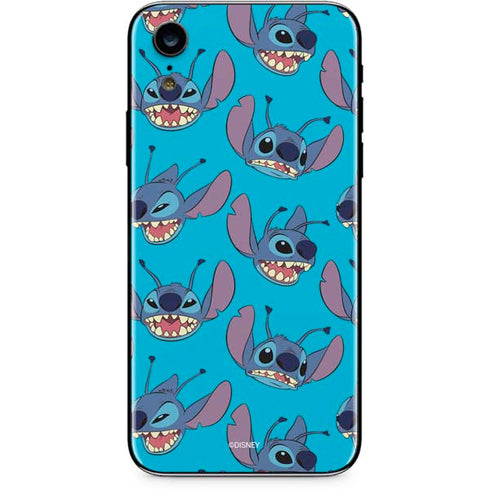 Disney Lilo and Stitch Face Expression Pattern iPhone XR Skin
