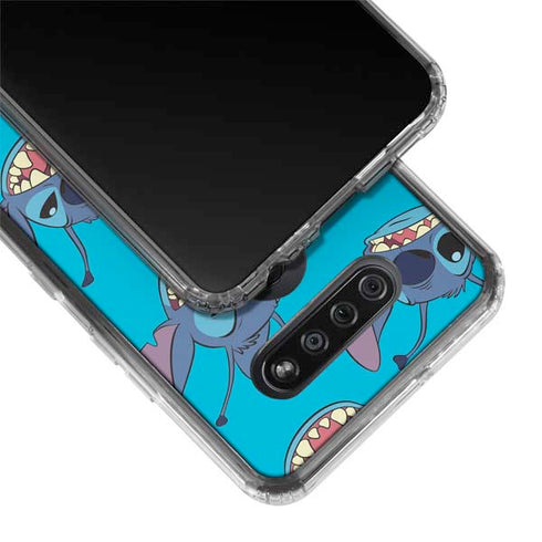 Disney Lilo and Stitch Face Expression Pattern LG K51/Q51 Clear Case