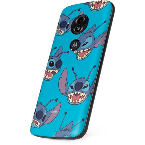 Disney Lilo and Stitch Face Expression Pattern Moto E5 Play Skin